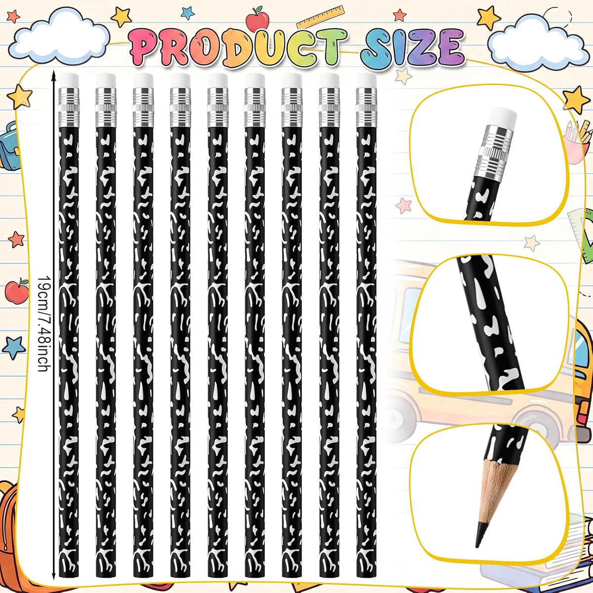 100 PCS Composition Pencils – Classic Style for Every School Day